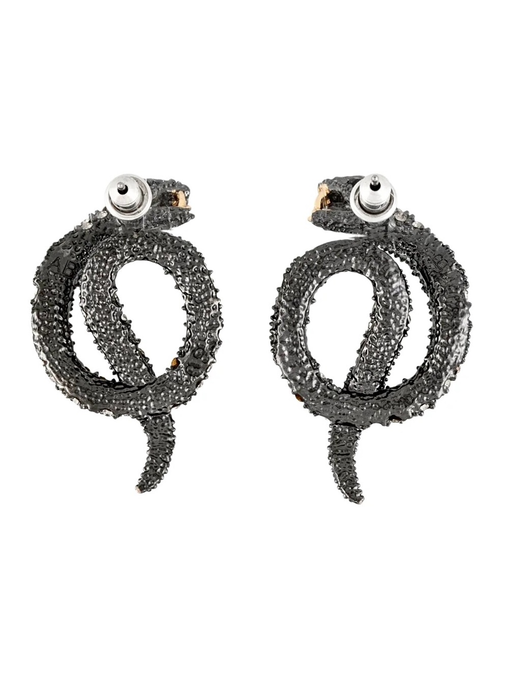 Alexis Bittar Coiled Crystal Snake Earrings - Picture 4 of 7